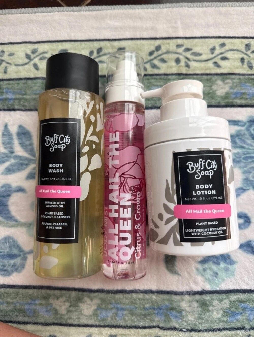 Buff City Soap Company All Hail The Queen Gift Set Mist Lotion Body Wash